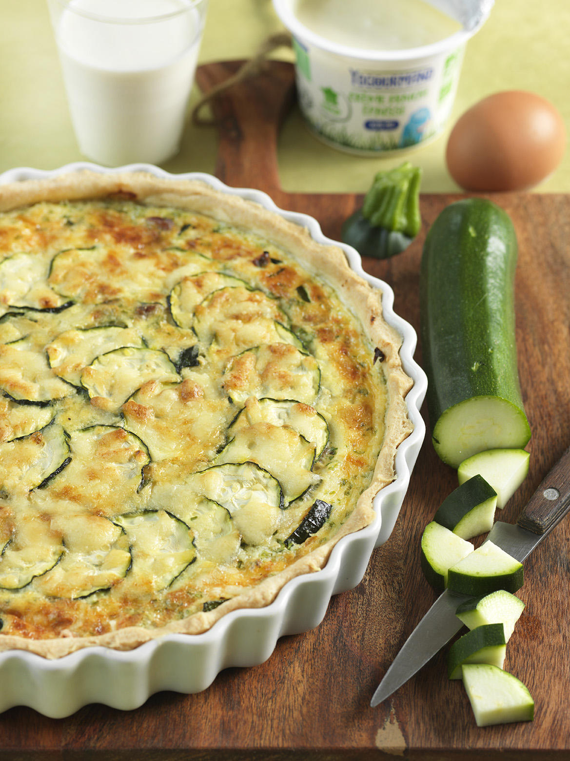 Prix Engagés : Tarte courgette et lardons (1,77€/personne)